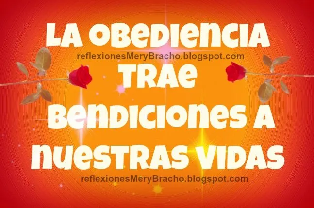 La obediencia trae bendiciones ~ Reflexiones Cristianas La obediencia trae bendiciones ~ Reflexiones Cristianas