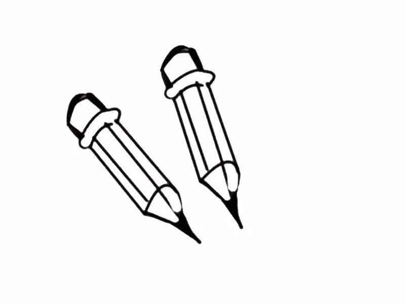 Dibujo infantil para colorear de lápices. Dibujos del colegio para ...