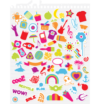 Objetos Coloridos | Master-Graphic ilustraciones vectoriales y ...