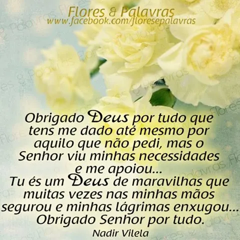 Obrigado Deus por tudo que tens me dado até mesmo por aquilo que ... Obrigado Deus por tudo que tens me dado até mesmo por aquilo que ...