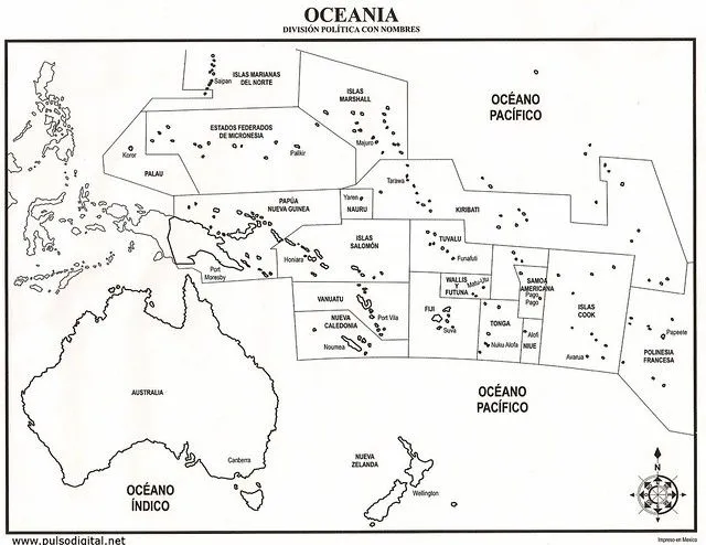 Mapa de la division politica de oceania con nombres - Imagui Mapa de la division politica de oceania con nombres - Imagui