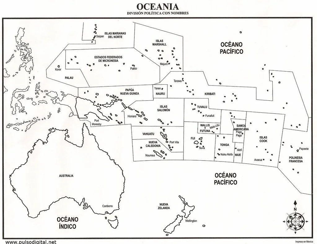 Oceanía - División política con nombres | pulsodigital04 | Flickr Oceanía - División política con nombres | pulsodigital04 | Flickr