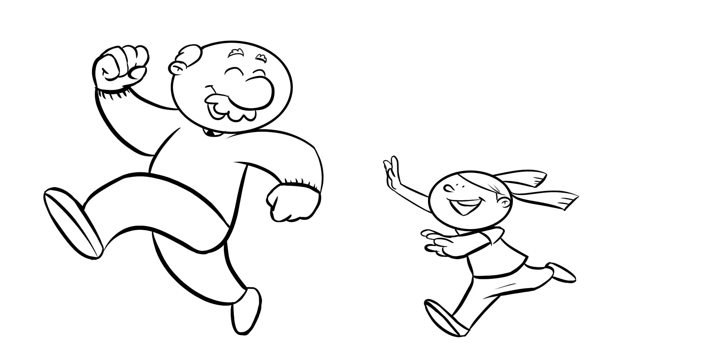 Niño para colorear corriendo - Imagui