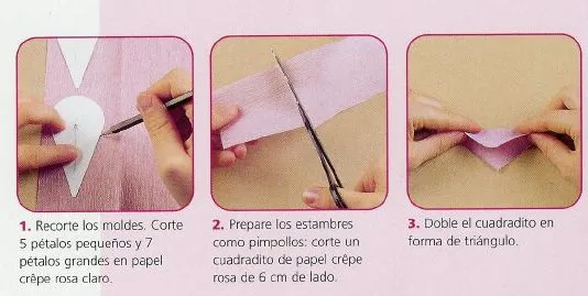 Moldes para hacer flores en papel crepé - Imagui Moldes para hacer flores en papel crepé - Imagui