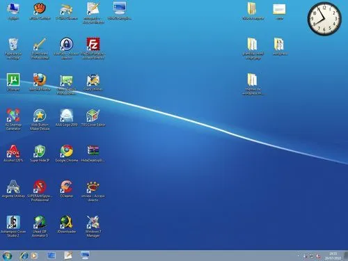 Ocultar los iconos del escritorio de Windows 7