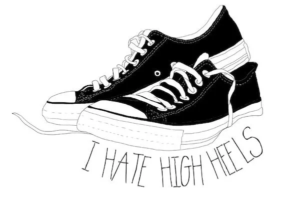 odio los tacones dibujo de zapatillas por memorieswarehouse en Etsy odio los tacones dibujo de zapatillas por memorieswarehouse en Etsy