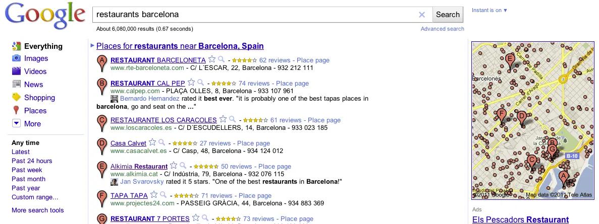Official Google Blog: Google Hotpot now on Google.com and around ...
