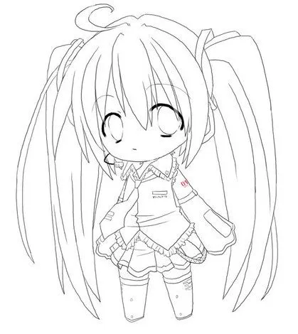 Chibi para colorear - Imagui