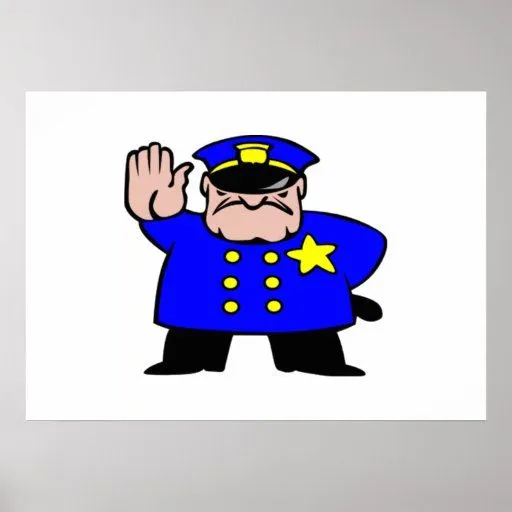Pósters Oficial De Policía Del Dibujo Animado | Diseños de posters ...