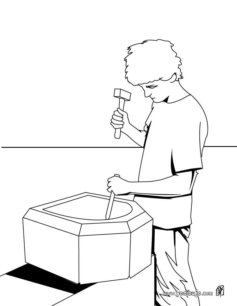 Oficios y profesiones: Dibujos para pintar, un pintor para imprimir Oficios y profesiones: Dibujos para pintar, un pintor para imprimir
