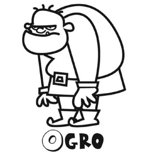 Dibujo para colorear de un ogro - Dibujos para colorear de hadas y ... Dibujo para colorear de un ogro - Dibujos para colorear de hadas y ...