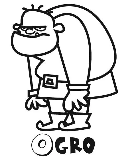 Colorear el ogro. Colorear con niños. Ocio en casa. Plusesmas. Colorear el ogro. Colorear con niños. Ocio en casa. Plusesmas.