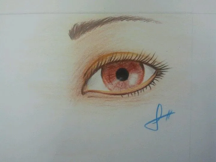 Ojo a lapiz de color.. | Dibujos | Pinterest