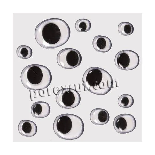 Ojos adhesivos moviles Ovalados - Porexcut