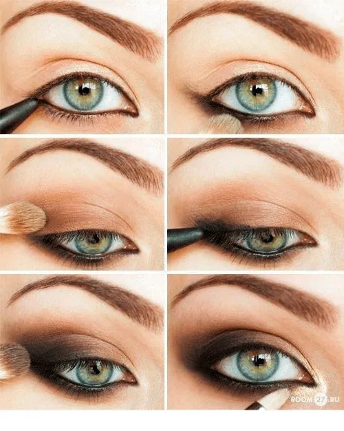 Ojos maquillados ahumados paso a paso - Imagui