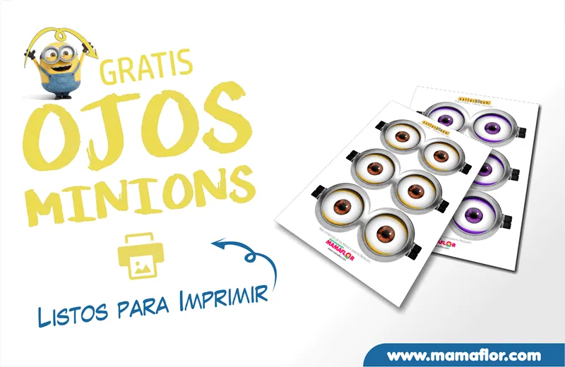 Ojos Minions Gigantes – Moldes para Imprimir - MamaFlor.com