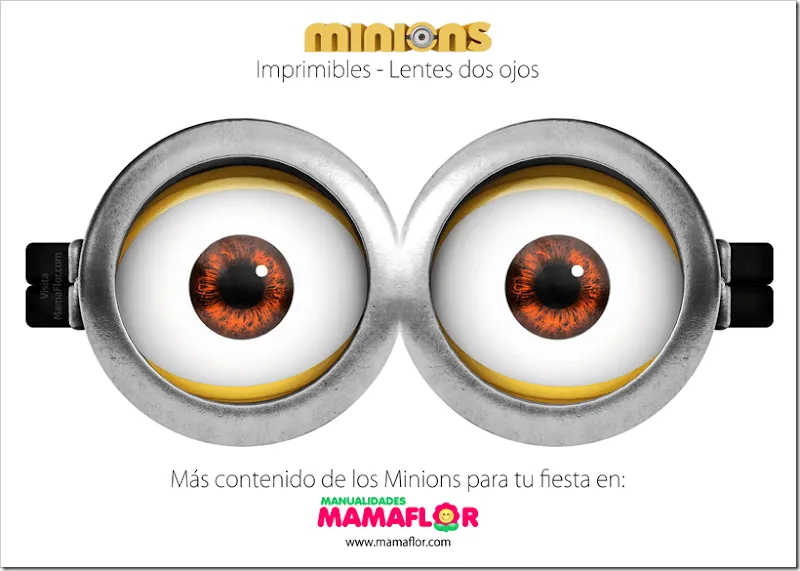 Ojos Minions Gigantes – Moldes para Imprimir - MamaFlor.com