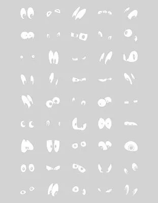 Ojos de dibujos animados, caricaturas o animes Ojos de dibujos animados, caricaturas o animes