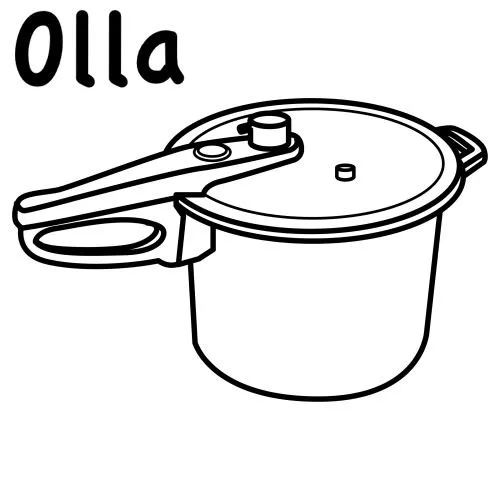 Dibujo de una olla express para colorear - Imagui