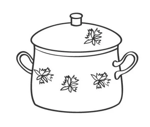 Olla colorear infantil - Imagui