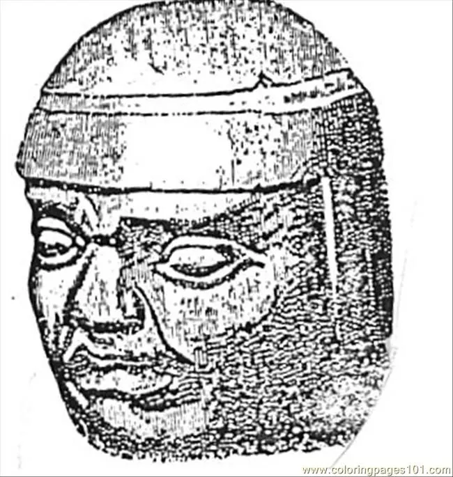 Cabeza olmeca dibujo para colorear - Imagui Cabeza olmeca dibujo para colorear - Imagui