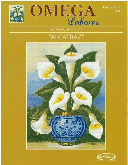 Omega, Labores, Punto de Cruz (Cross Stitch Pattern), 09, Alcatraz (Calla Lilly Flowers) – Copper Centaur Studios Omega, Labores, Punto de Cruz (Cross Stitch Pattern), 09, Alcatraz (Calla Lilly Flowers) – Copper Centaur Studios