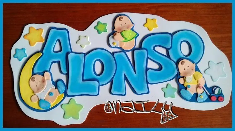 Onaily: NOMBRE DE NIÑO EN GOMA EVA CON BEBES Onaily: NOMBRE DE NIÑO EN GOMA EVA CON BEBES
