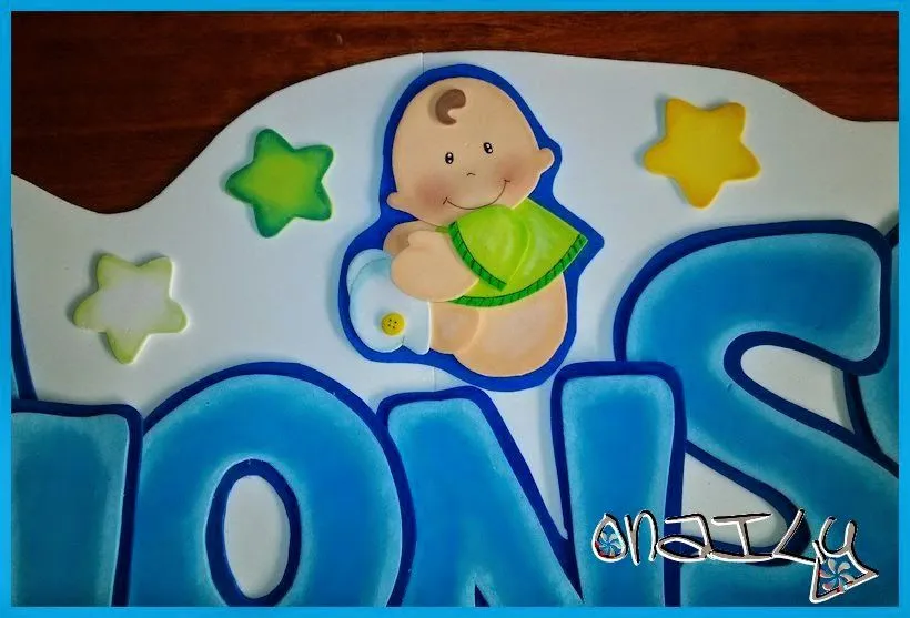 Onaily: NOMBRE DE NIÑO EN GOMA EVA CON BEBES Onaily: NOMBRE DE NIÑO EN GOMA EVA CON BEBES