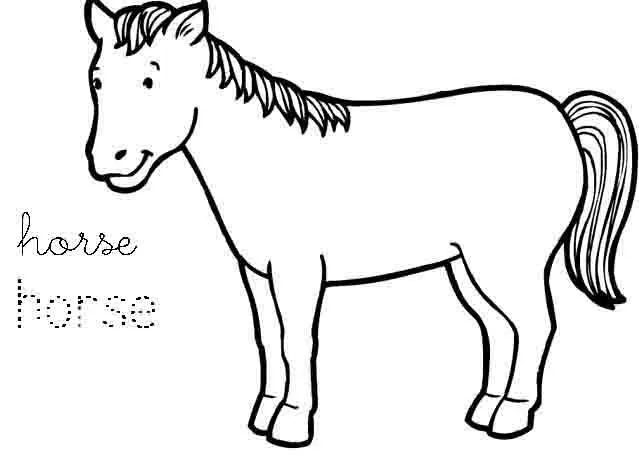 Horse para colorear - Imagui