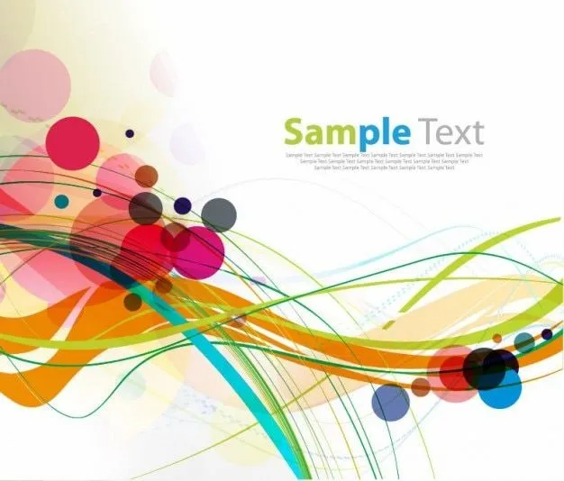 Las ondas de colores con los círculos de vector abstracta ... Las ondas de colores con los círculos de vector abstracta ...