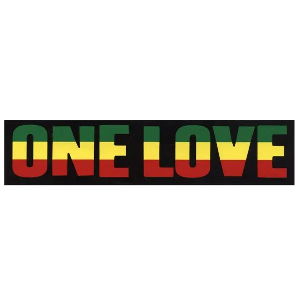 One Love Symbols Rasta Full Color Mini Sticker One Love Symbols Rasta Full Color Mini Sticker