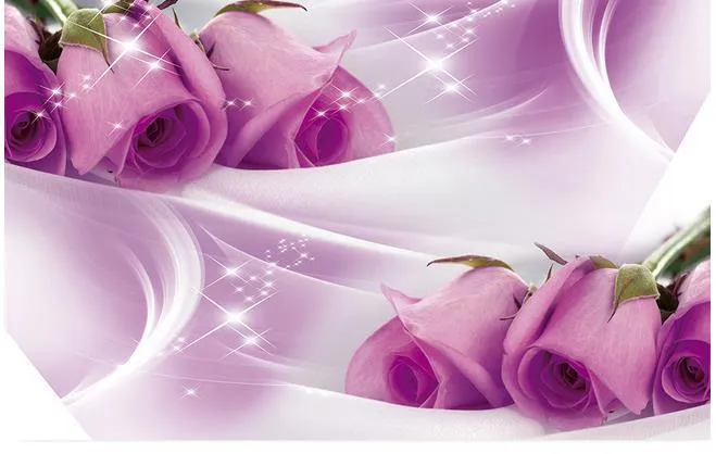 Online Kaufen Großhandel purple roses wallpaper aus China purple ...
