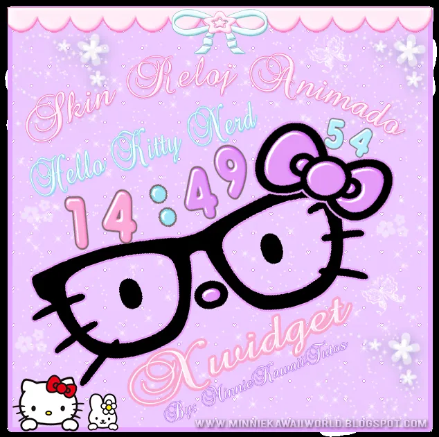 o.Oѕωєєт кαωαιι ραяα∂ιѕєO.o°: Hello Kitty Nerd Reloj Xwidget o.Oѕωєєт кαωαιι ραяα∂ιѕєO.o°: Hello Kitty Nerd Reloj Xwidget