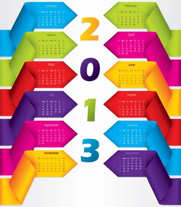 5 Opciones creativas de Calendarios 2013 vectorizados – Puerto ...
