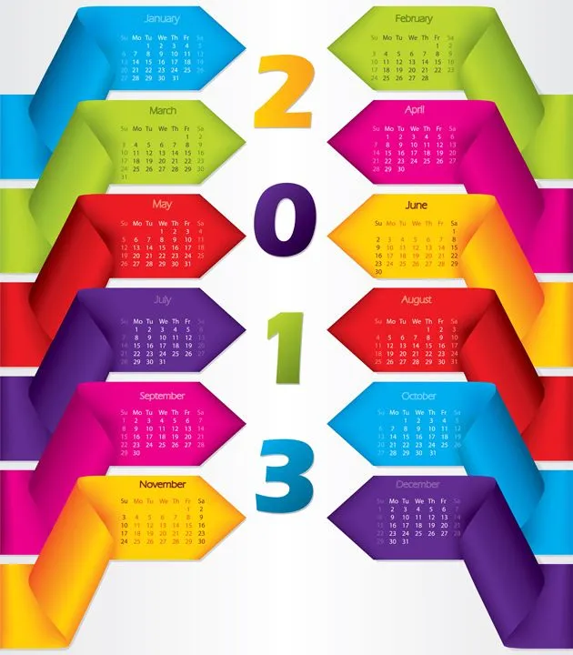 5 Opciones creativas de Calendarios 2013 vectorizados – Puerto ... 5 Opciones creativas de Calendarios 2013 vectorizados – Puerto ...