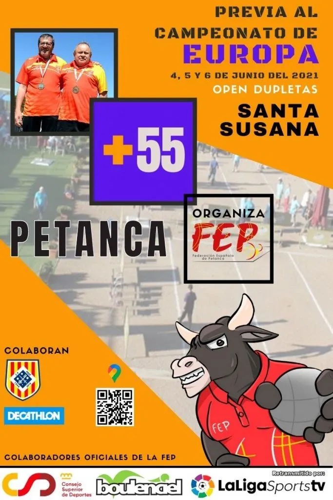 OPEN DUPLETAS – SUB 23 (MASCULINO/FEMENINO) – VETERANOS +55 – Federación Española de Petanca OPEN DUPLETAS – SUB 23 (MASCULINO/FEMENINO) – VETERANOS +55 – Federación Española de Petanca