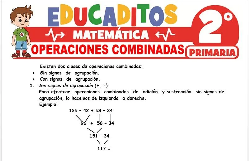 Operaciones Combinadas para Segundo de Primaria » Educaditos.com Operaciones Combinadas para Segundo de Primaria » Educaditos.com
