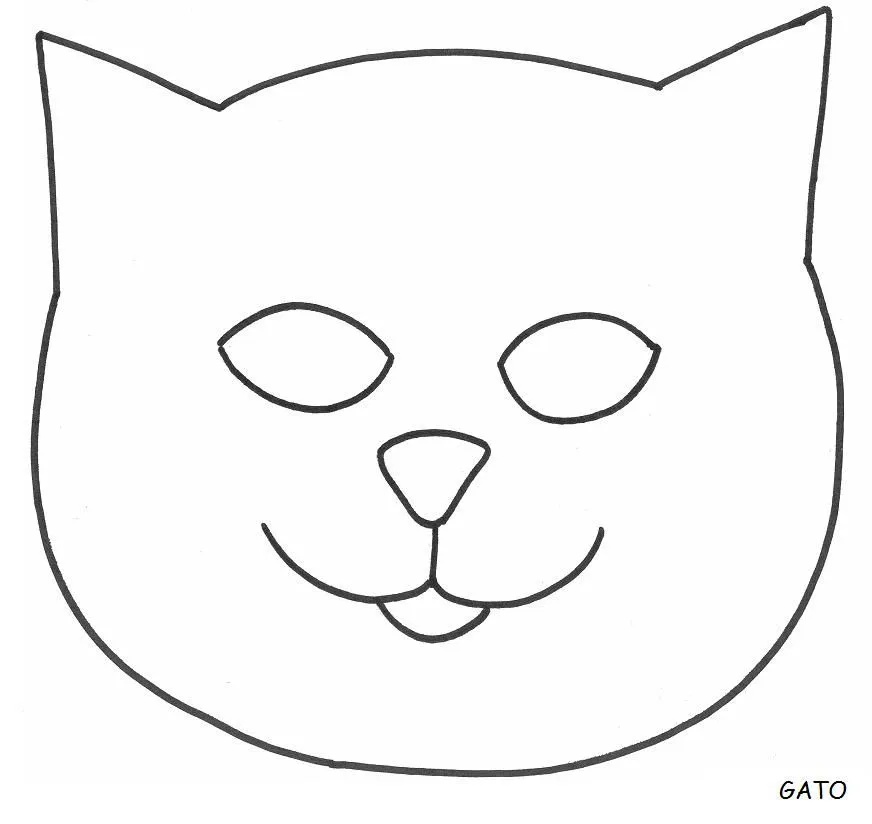 Caretas de gatos para colorear - Imagui