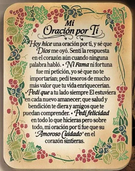 Mi Oración Por Tí Wall Plaque from Catholic Faith Store (7" x 9 ... Mi Oración Por Tí Wall Plaque from Catholic Faith Store (7" x 9 ...