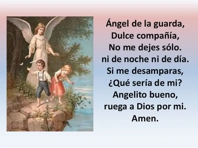 Oracion del angel dela guarda corta - Imagui