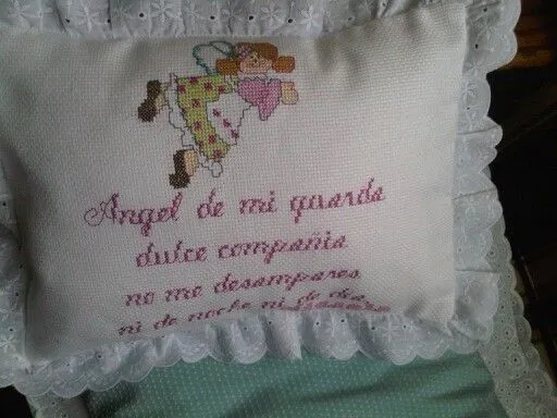 Oracion: Angel de la Guarda | Lencería de Bebe en Punto de Cruz y ... Oracion: Angel de la Guarda | Lencería de Bebe en Punto de Cruz y ...