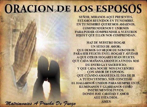 Oracion de los esposos | Oraciones e Imágenes religiosas | Pinterest