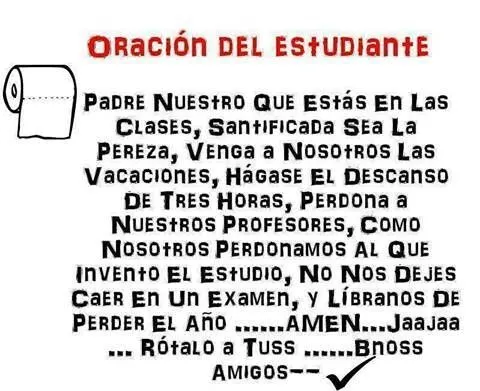 La oracion del estudiante! | humor | Pinterest