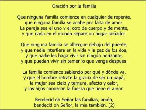 Oración por la familia Pista - YouTube