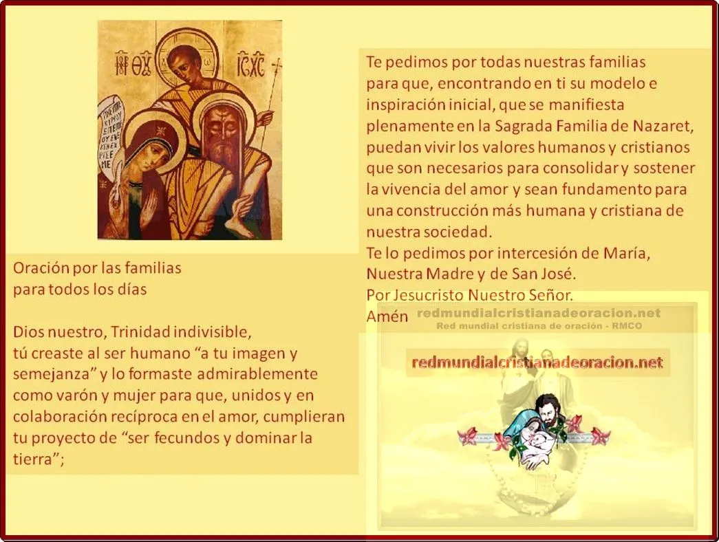 Oración por las familias para todos los días | Red Mundial ... Oración por las familias para todos los días | Red Mundial ...