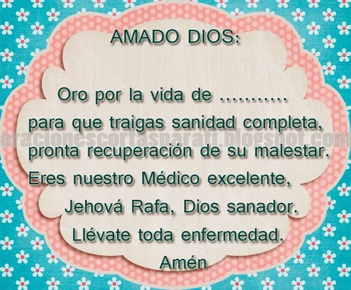 Oración por sanidad | Oraciones cortas para ti