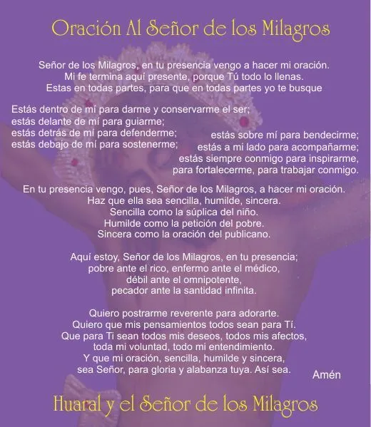 Oración al Señor de los Milagros - a photo on Flickriver Oración al Señor de los Milagros - a photo on Flickriver
