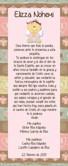 Oraciones bautizo | bautizo | Pinterest