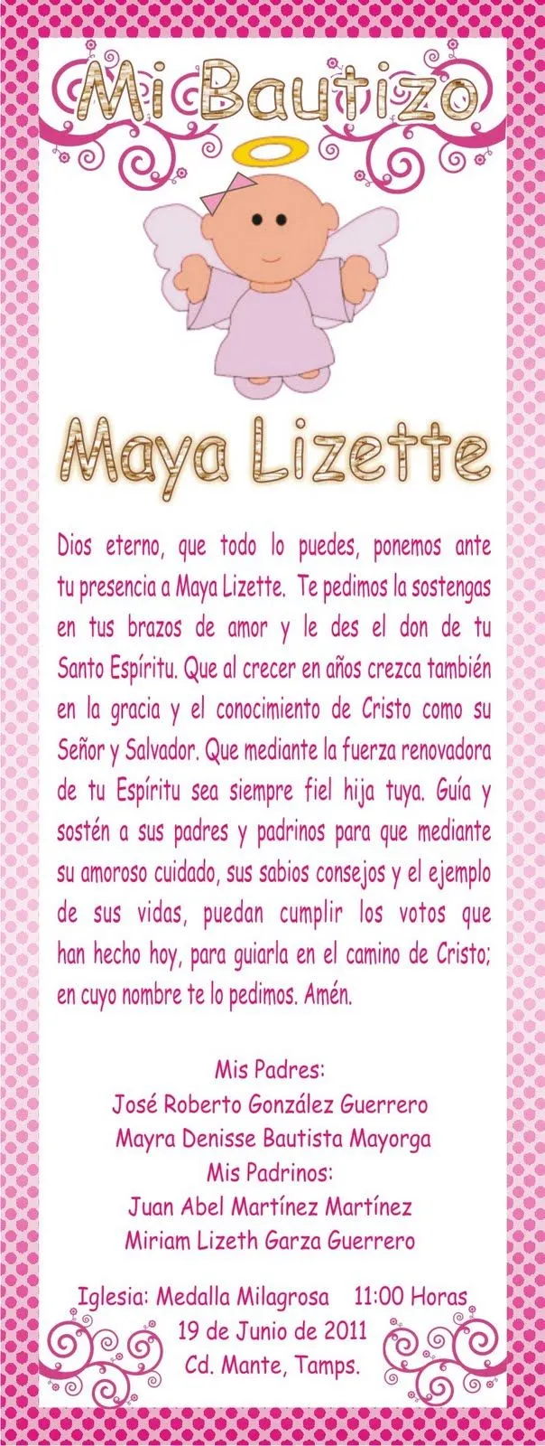 Oraciones para bautizo de niña para imprimir gratis - Imagui Oraciones para bautizo de niña para imprimir gratis - Imagui