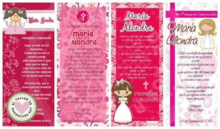 Oraciones para Primera Comunión | Diseño Gráfico para eventos ...